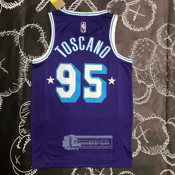 Camiseta Los Angeles Lakers Juan Toscano-Anderson NO 95 Ciudad 2021-22 Violeta
